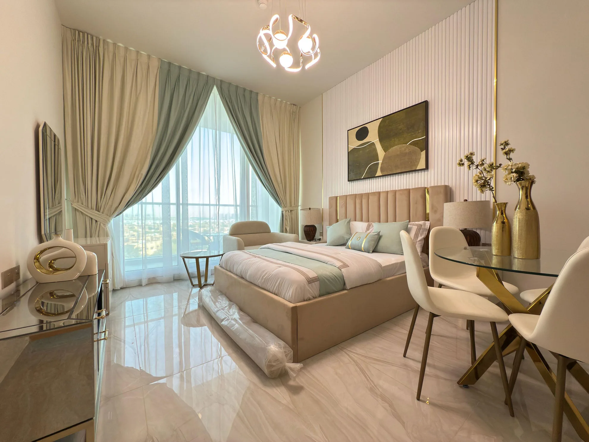 Fully Furnished Studio | Pool & Padel Views | GEMZ by Danube